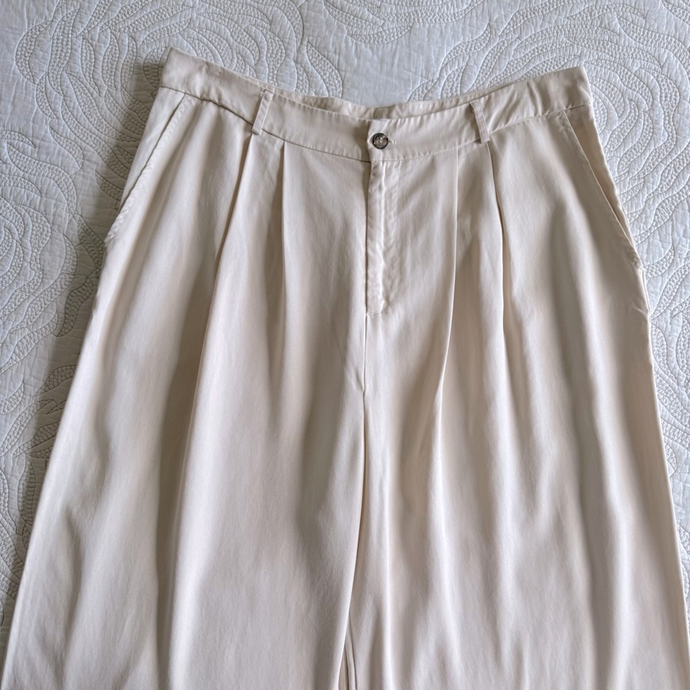 Reformation Wide-Leg Trousers in Beige - Picture 4 of 15